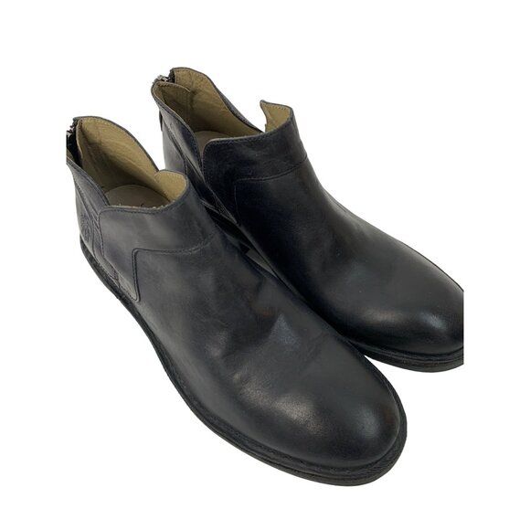 Rare VTG Fly London Womens Black Leather Ankle Boots Rear Zipper US 9 EUC 7915 - Picture 2 of 10